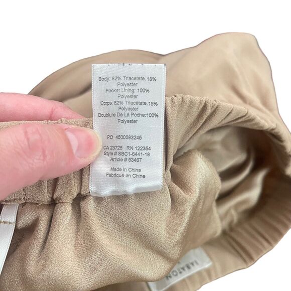 Babaton Small Dexter Pant Tan Tuxedo Pull On Crepe Ankle Cropped - Picture 4 of 10